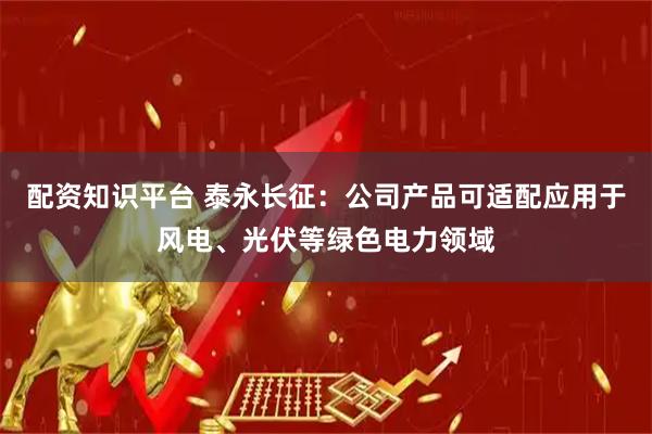 配资知识平台 泰永长征：公司产品可适配应用于风电、光伏等绿色电力领域